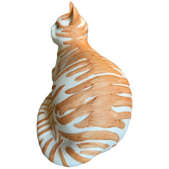 Vtg SILVESTRI Pottery Cat Artist Mary Lake-Thompson Taiwan 9" long - Picture 10 of 13